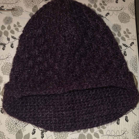 Handmade Purple Winter Hat one size - Picture 5 of 8